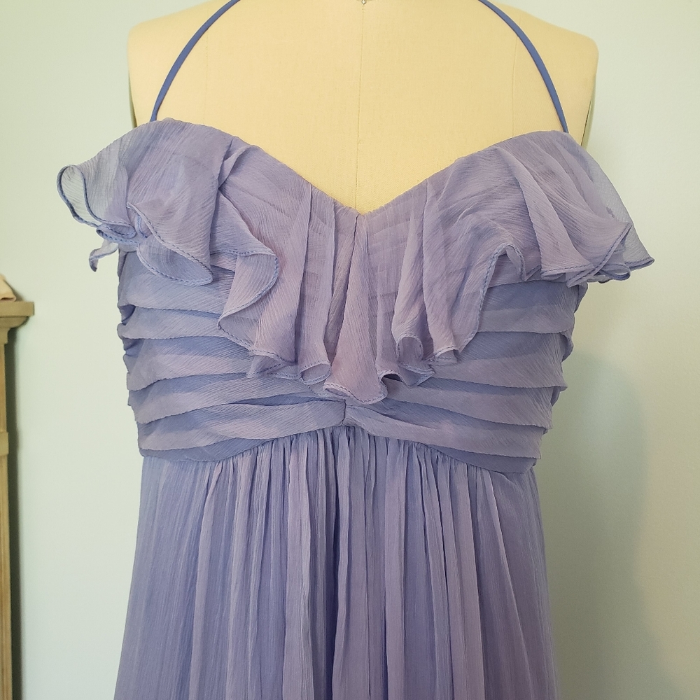 NWT Amsale Silk Dress, style G425C, Hydrangea, 14 - Picture 12 of 16
